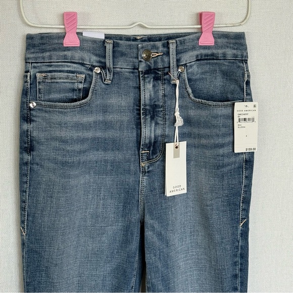 NWT Good American Good Waist High-Rise Crop Jeans Size 4/27 - Picture 2 of 14